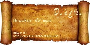 Drucker Ámos névjegykártya
